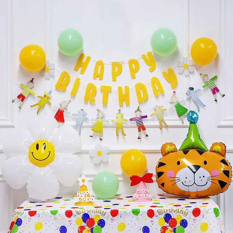 Koop nu de Leo’s Party Tijger en Madeliefje Verjaardag ballonnen Set - Verjaardag versiering - Feestversiering - Verjaardag Decoratie - Feestpakket van BirthdayDecorations.nl