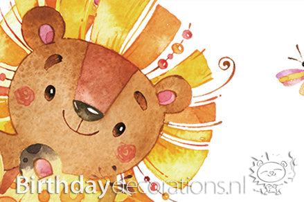 Koop nu de Aapie met Vriendjes Deursticker - Kinderkamer wanddecoratie - Babykamer decoratie - Muurdecoratie - Decoratie sticker - Muursticker van BirthdayDecorations.nl Zelfklevende muursticker voor baby en kinderkamer