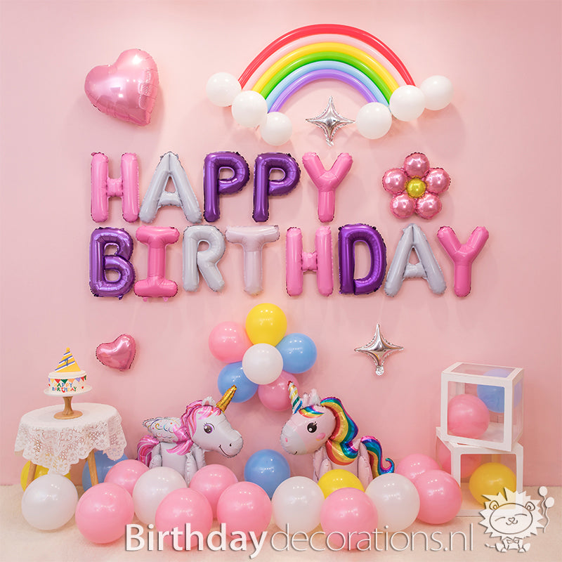 Koop nu Leo's Party Roze ballonnen Pony Unicorn Set van BirthdayDecorations.nl - Verjaardag versiering - Verjaardag ballonnen - Feestpakket - Kinderfeest