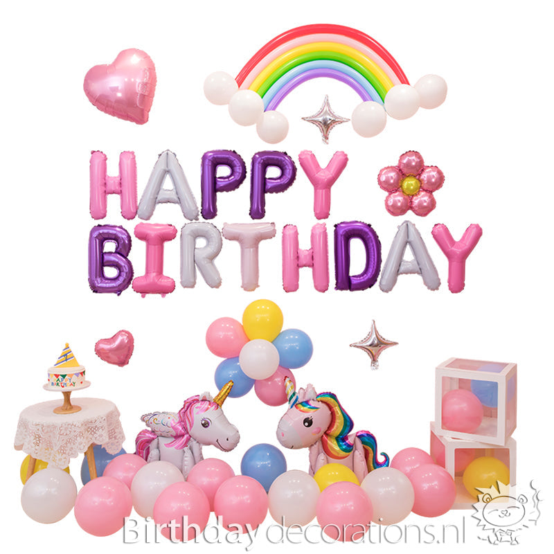 Koop nu Leo's Party Roze ballonnen Pony Unicorn Set van BirthdayDecorations.nl - Verjaardag versiering - Verjaardag ballonnen - Feestpakket - Kinderfeest