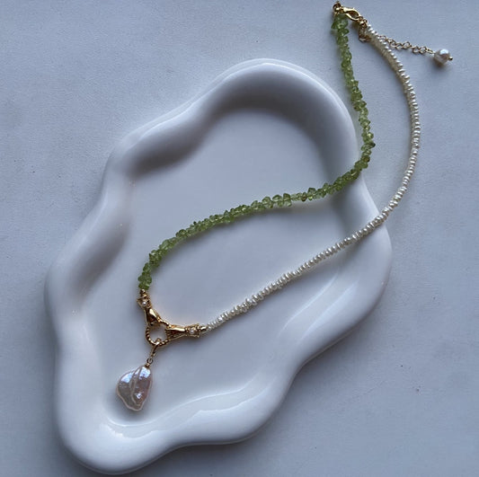 Olivia Stones and Fresh water Pearl Necklace from Mai Jewellery