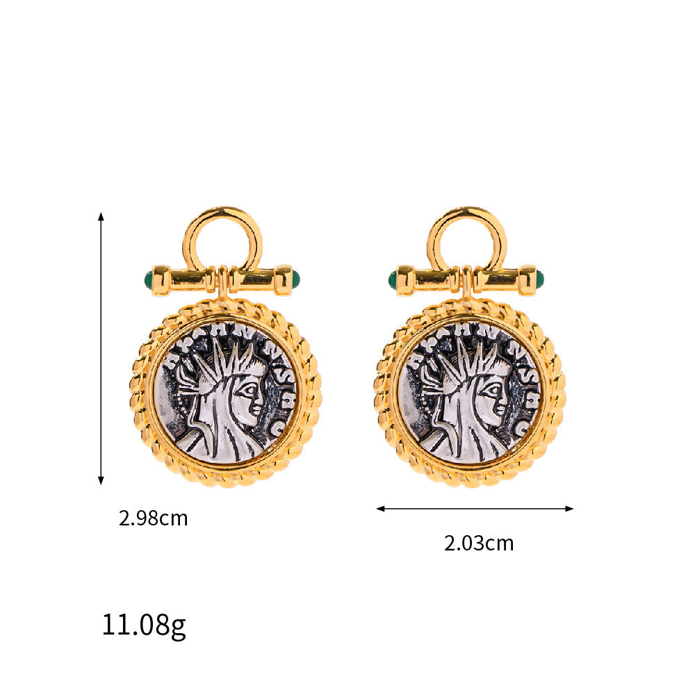 Buy now the Vintage ancient coins Greek goddess Earrings  from Amore Jewellery