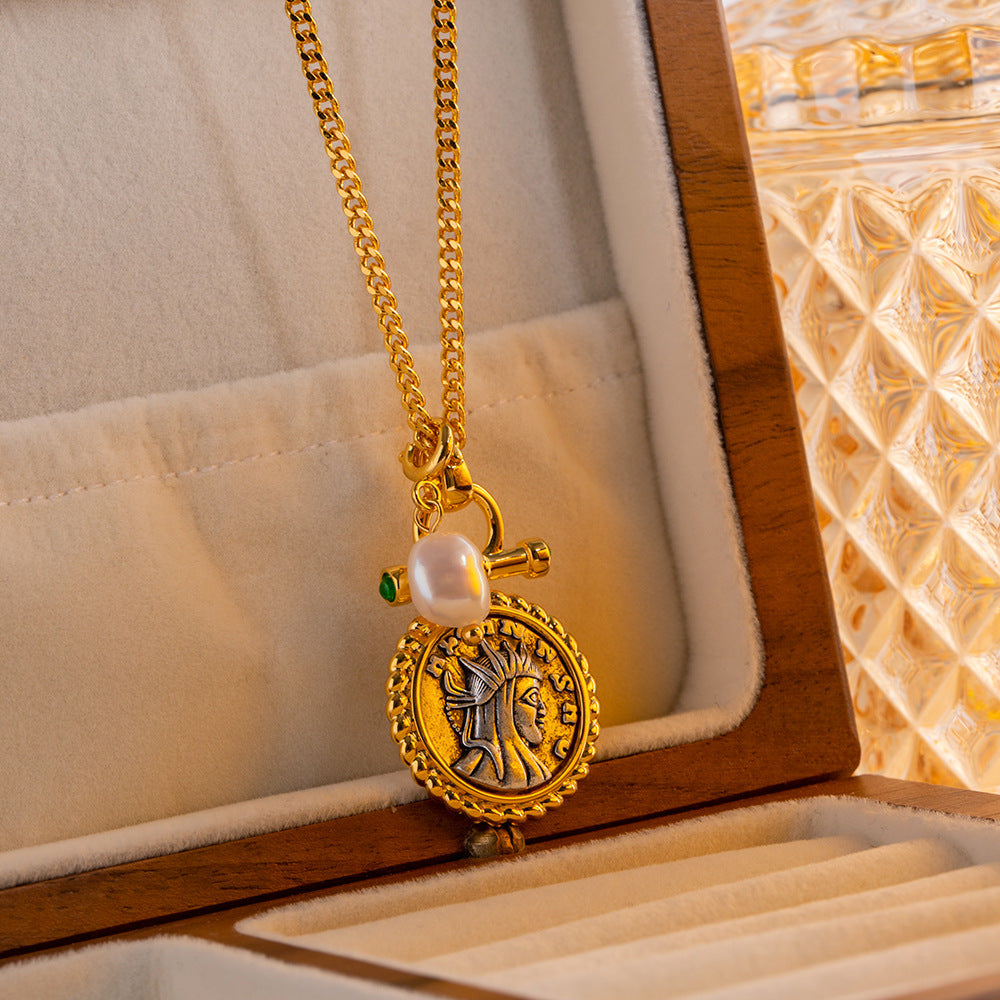 Buy now the Vintage ancient coins Greek goddess Necklace from Amore Jewellery