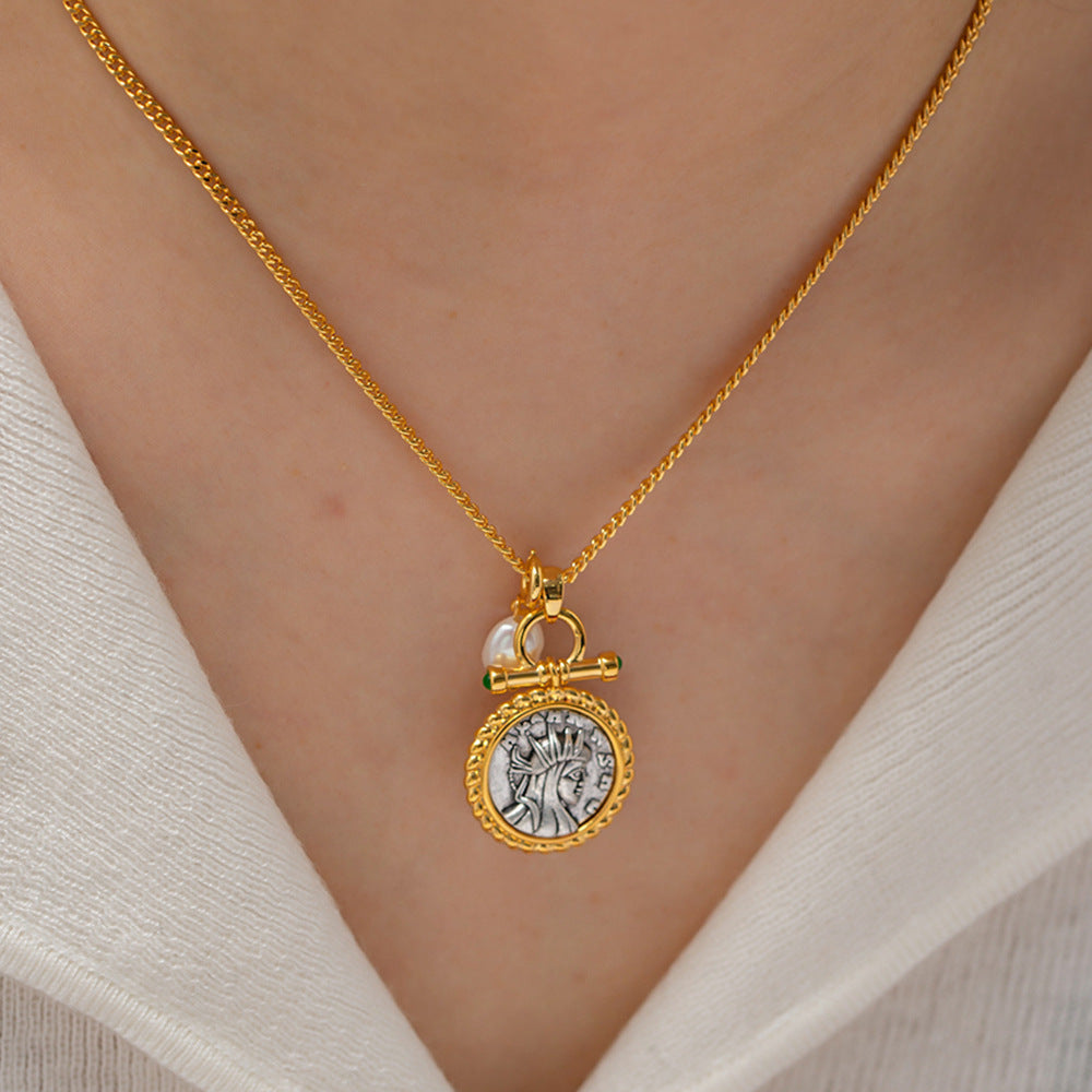 Buy now the Vintage ancient coins Greek goddess Necklace from Amore Jewellery