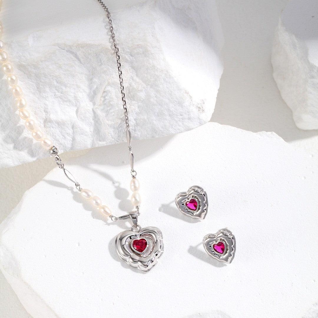 Buy now the beautiful Heart Balloon Necklace and Earrings andset from Amore Jewellery