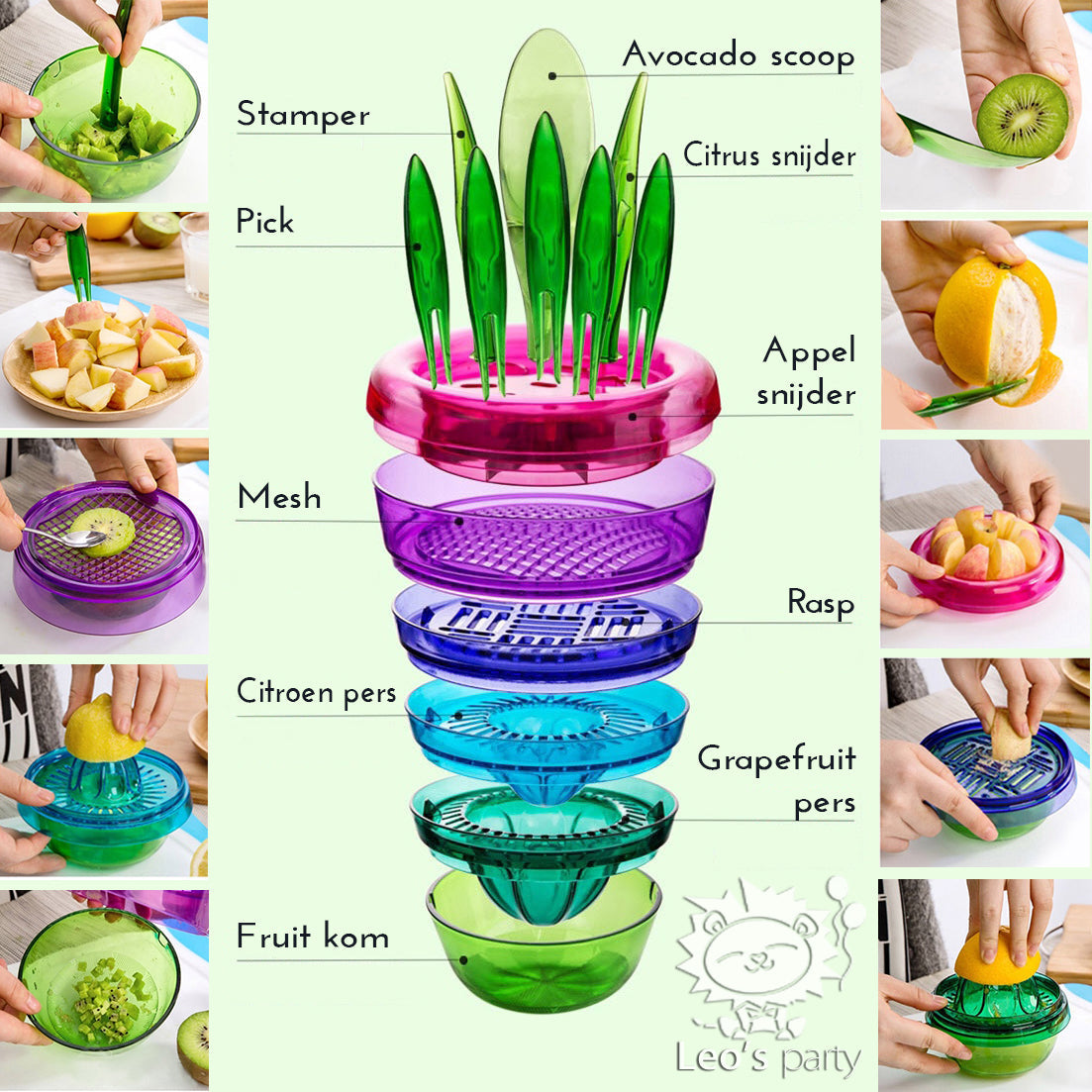 Leo’s Party Fruitplant Handpers – Multifunctionele Fruit / Citruspers