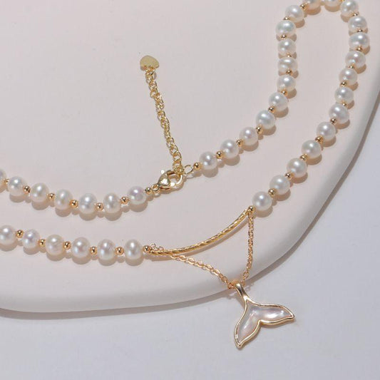 Buy now the beautiful Mermaid Tail Pearl Necklace from Amore Jewellery
