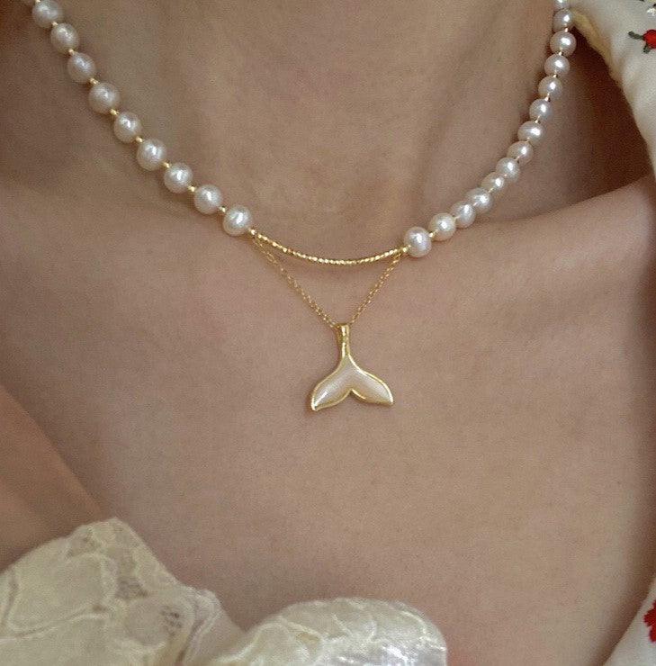 Buy now the beautiful Mermaid Tail Pearl Necklace from Amore Jewellery