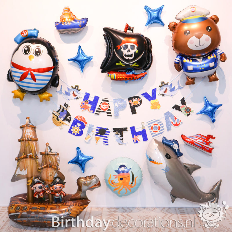 Koop nu Leo's Party Piratenfeestje Ballonnen set van BirthdayDecorations.nl! Verjaardag versiering - Feest versiering - Verjaardag Decoratie - Feestpakket voor kinderverjaardag