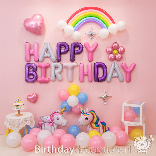 Koop nu Leo's Party Roze ballonnen Pony Unicorn Set van BirthdayDecorations.nl - Verjaardag versiering - Verjaardag ballonnen - Feestpakket - Kinderfeest